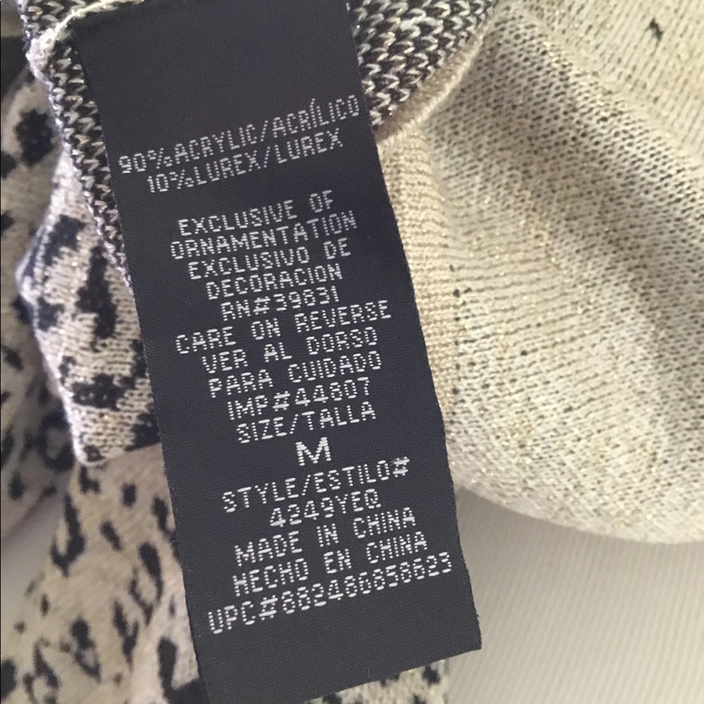 “XOXO” BLACK GOLD ANIMAL PRINT SWEATER DRESS - Picture 5 of 5